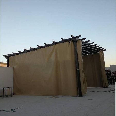 تركيب خيام قماشية لسطح - مظلات جلسات سطوح في الرياض